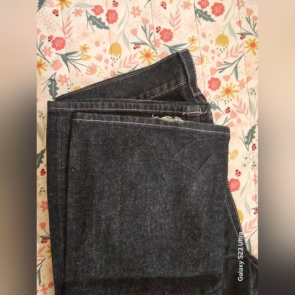 True Religion Section Straight Seat Dark Denim Jeans 34x33 - Picture 3 of 6